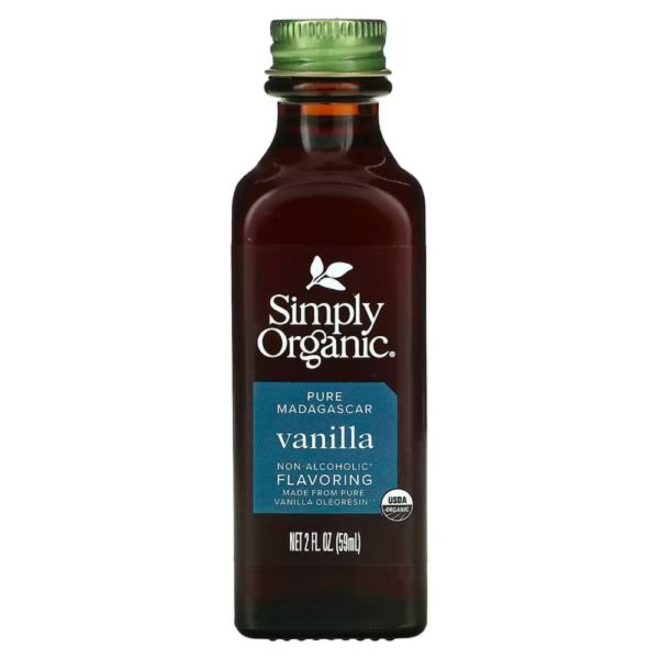 Simply Organic, Pure Madagascar Vanilla, Non-Alcoholic Flavoring, 2 fl oz (59 ml)