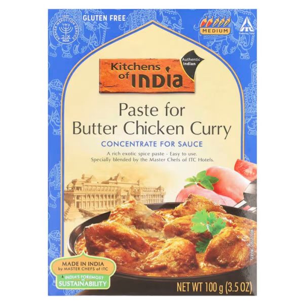 Kitchens of India, Paste For Butter Chicken Curry, Concentrate For Sauce, Medium, 3.5 oz (100 g) Kitchens of India, Paste For Butter Chicken Curry, Concentrate For Sauce, Medium, 3.5 oz (100 g) Kitchens of India, Paste For Butter Chicken Curry, Concentrate For Sauce, Medium, 3.5 oz (100 g) Kitchens of India, Paste For Butter Chicken Curry, Concentrate For Sauce, Medium, 3.5 oz (100 g)