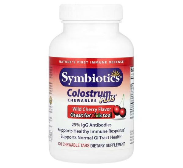 Symbiotics, Colostrum Plus® Chewables, Wild Cherry , 120 Chewable Tabs